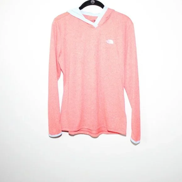 The North Face Reactor Hoodie Orange Blue Hooded Pullover Size Medium H12499 - Picture 10 of 11